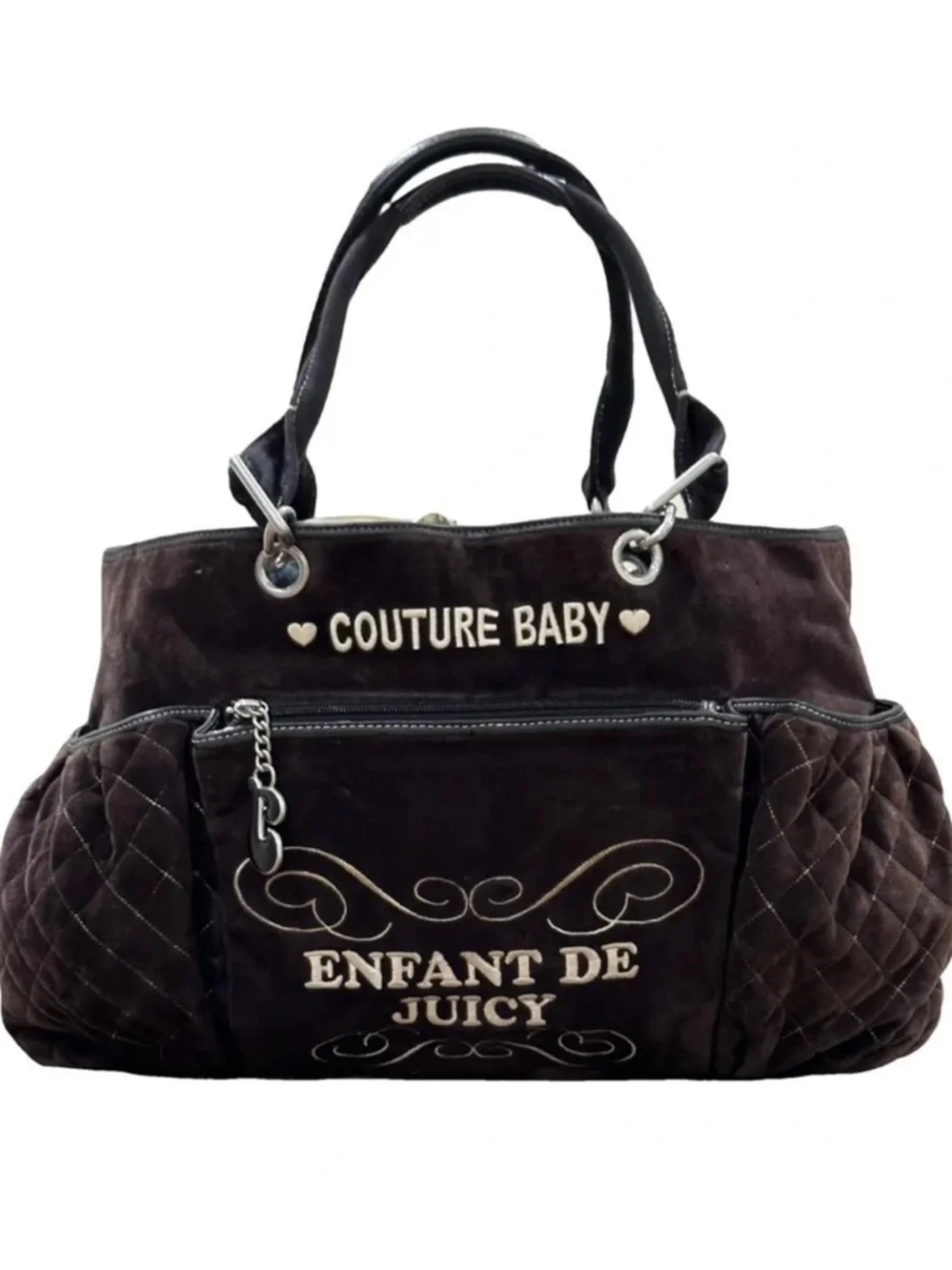 Juicy Couture Diaper Bag Quilted Couture Baby' Enfant De Juicy Baby Bag Black
